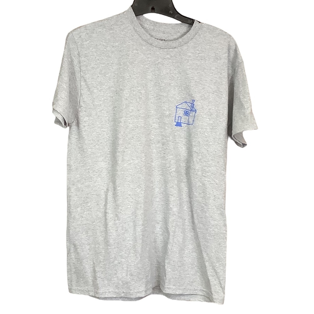 Adult M Harry Styles Playlist T-Shirt Grey Puffy Blue Lettering LA Pop Up